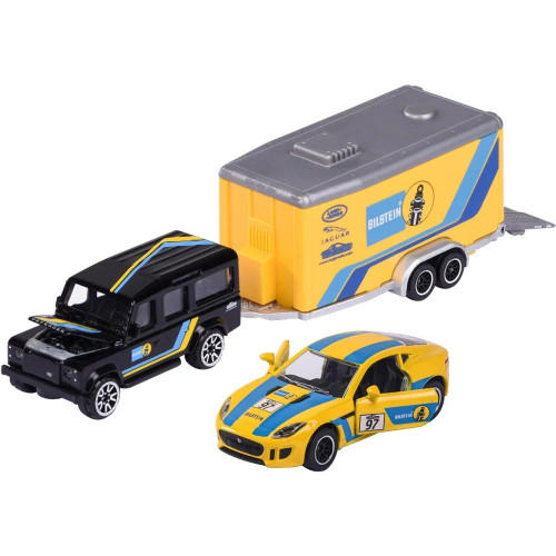 Majorette Deluxe Racing Trailer - Land Rover Defender 110