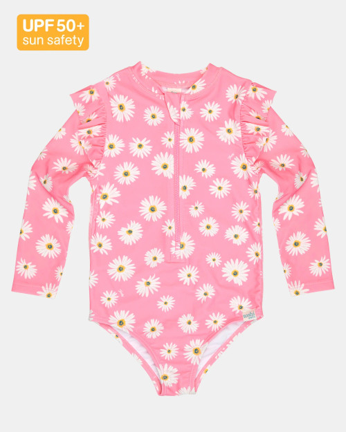 Toshi Swim Bodysuit Ripple - Daisy Watermelon Size 4