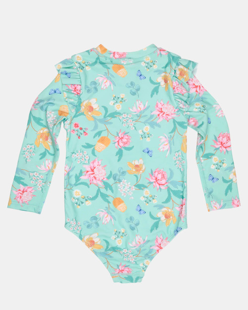 Toshi Swim Bodysuit Ripple - Waratah Mint Size 3 Toshi Swim Bodysuit Ripple - Waratah Mint Size 3
