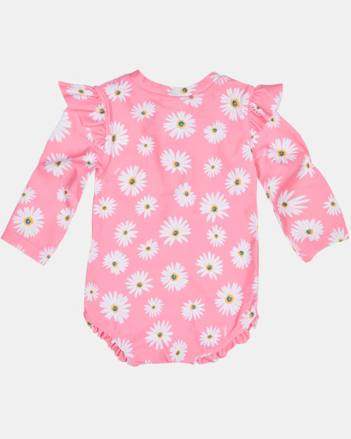 Toshi Swim Onesie Long Sleeve Ripple Daisy Watermelon Size 0 Toshi Swim Onesie Long Sleeve Ripple Daisy Watermelon Size 0