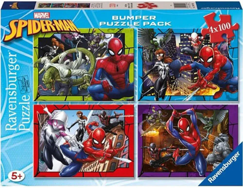 Ravensburger Spider-man Bumper Pack 4x100 Pce Puzzle