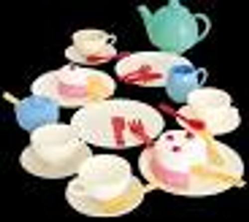 Casdon 33 Piece Plastic Toy Tea Set Casdon 33 Piece Plastic Toy Tea Set