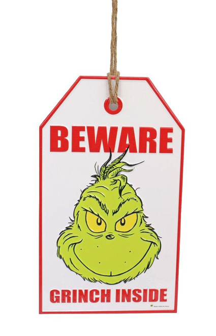 Door Hanger Sign - Beware Grinch Inside