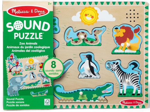Melissa & Doug Sound Puzzle - Zoo Animals 8 Piece
