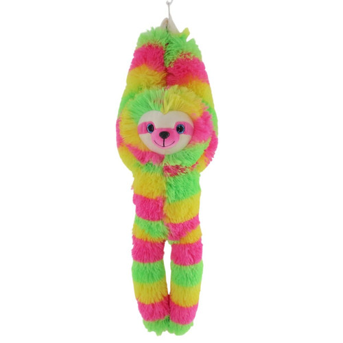 Hanging Sloth Camila - Pink Green and Yellow