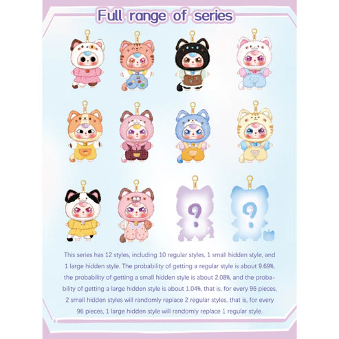 Baby Three - Kitten Wardrobe Plush Blind Box Baby Three - Kitten Wardrobe Plush Blind Box