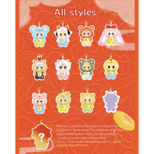 Baby Three - Chinese Zodiac V2 Plush Blind Box Baby Three - Chinese Zodiac V2 Plush Blind Box
