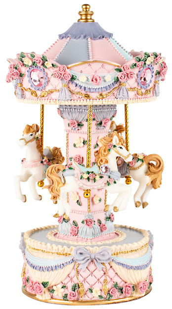 Spinning Horse Carousel with Music - Pastel