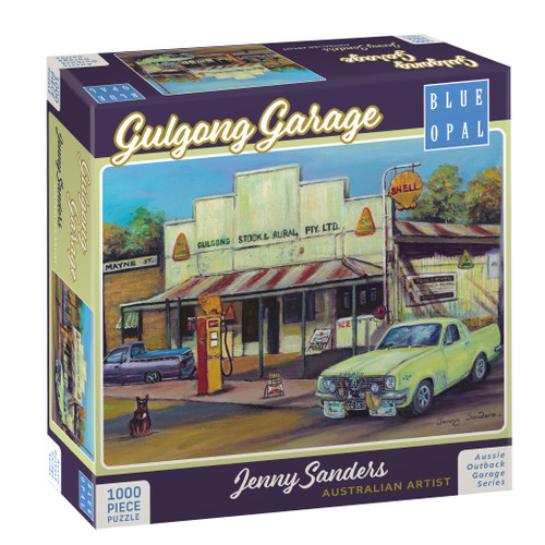 Blue Opal - Jenny Sanders Gulgong Garage 1000 Pce Puzzle