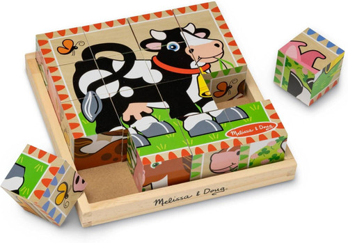 Melissa & Doug Cube Puzzle Farm 16 Pieces