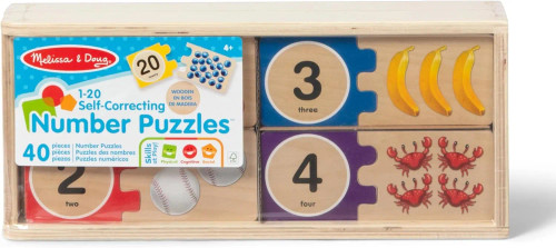 Melissa & Doug Numbers Wooden Puzzle Cards