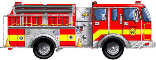 Melissa & Doug Giant Fire Truck Floor Puzzle 24 Pieces