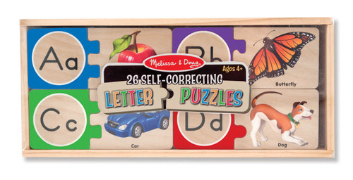 Melissa & Doug Alphabet Wooden Puzzle Cards 