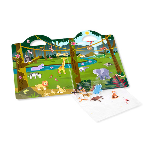 Melissa & Doug Reusable Puffy Sticker Play Set - Safari