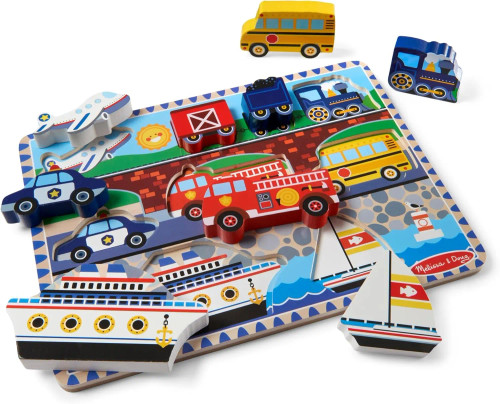 Melissa & Doug Vehicles Chunky Puzzle Melissa & Doug Vehicles Chunky Puzzle