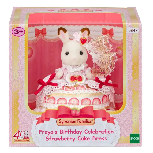 Sylvanian Families Freyas Birthday Strawberry Cake Dress