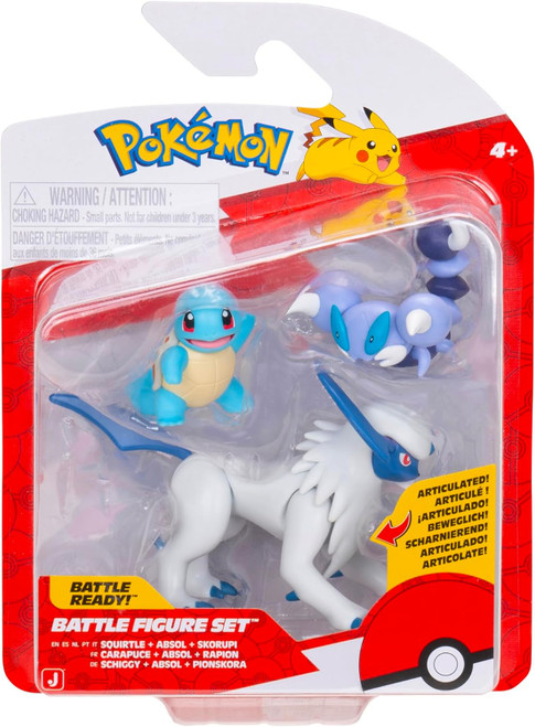 Pokemon Battle Figure Set - Squirtle Absol and Skorupi