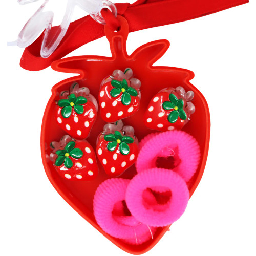 Mini Strawberry Hair Clips Set
