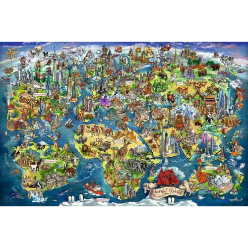 Ravensburger - Illustrated World Map Puzzle 5000 Piece