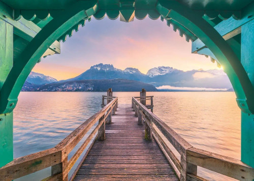 Ravensburger - Romantic Footbridge at Lac dA Puzzle 1000 Pc