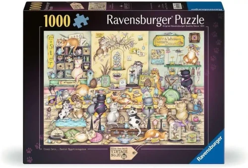 Ravensburger - Crazy Cats Easter Eggstravaganza Puzzle 1000 