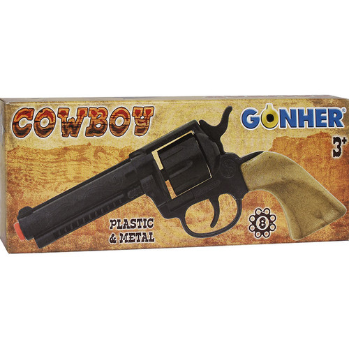 Gonher Plastic and Metal Cowboy Cap Gun - 8 Shot