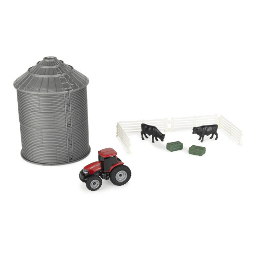 CIH (Case) 1:64 Mini Grain Bin Set with 10 Pieces CIH (Case) 1:64 Mini Grain Bin Set with 10 Pieces