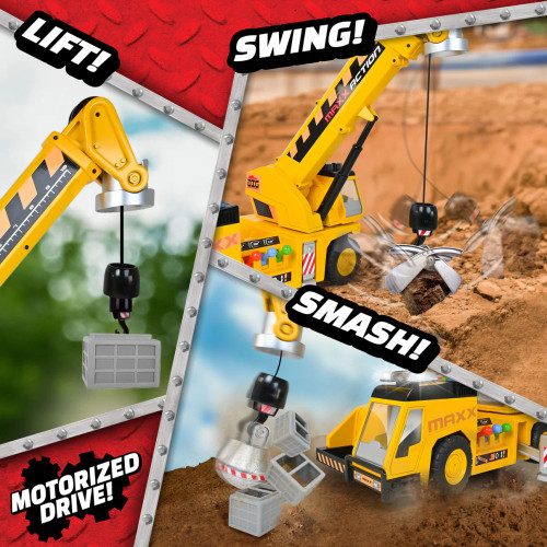 Maxx Action Motorised Lights & Sound Mega Crane Truck Maxx Action Motorised Lights & Sound Mega Crane Truck