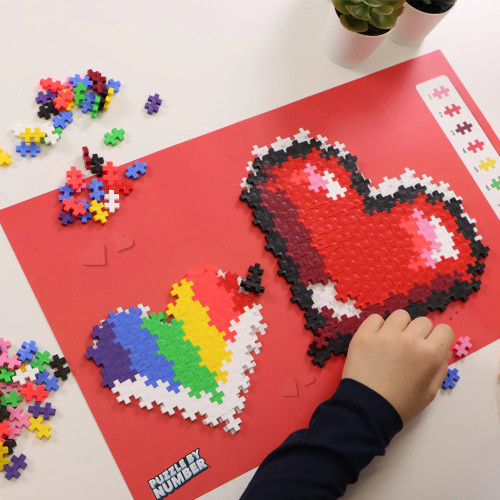 Plus Plus Puzzle By Number - Hearts 250 Pieces