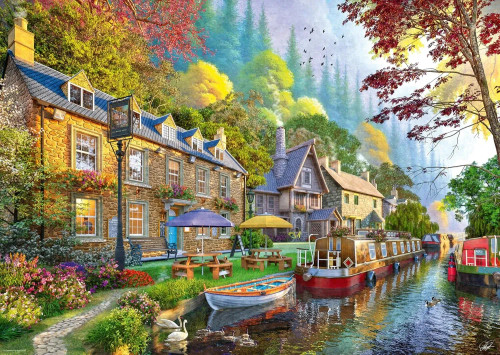 Ravensburger - Down Lane Nn 6: Canal Side Lane Puzzle 1000 P