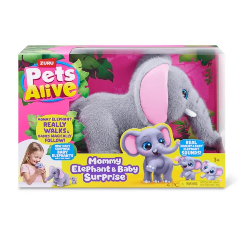 Zuru Pets Alive Mama Elephant and Baby Surprise