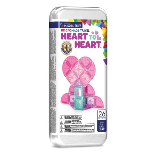 Magna Tiles MicroMAGS Heart to Heart Travel Set 26 Piece Set