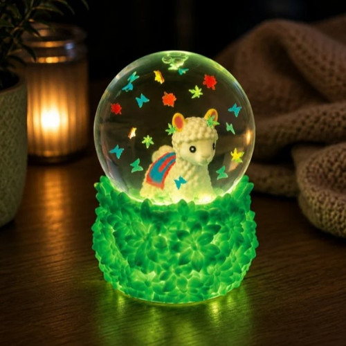 Smooshos Snow Globe Glow in the Dark Alpaca Smooshos Snow Globe Glow in the Dark Alpaca