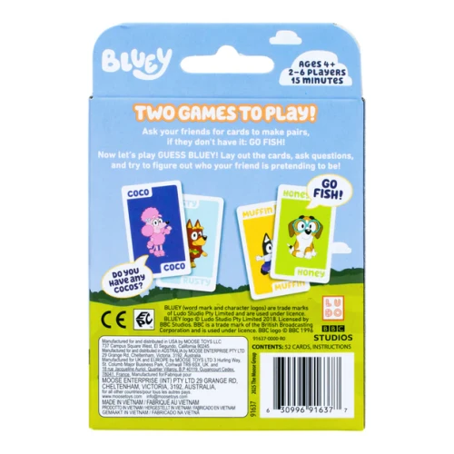 Bluey Go Fish Card Game Bluey Go Fish Card Game