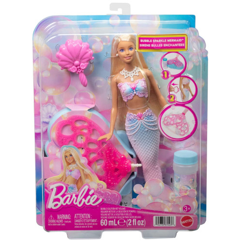 Barbie Bubble Sparkle Mermaid Doll with Accessories