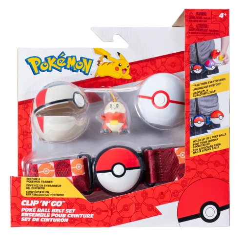 Pokemon Clip N Go Pokeball Belt Set - Fuecoco