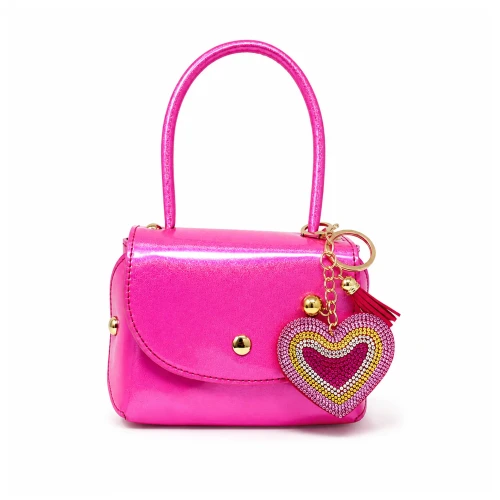 Vibrant Vacation Press Lock Mini Bag and Heart Jewel Charm