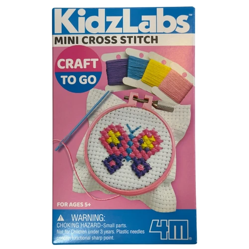 4M KidzLabs Craft To Go - Mini Cross Stitch Kit