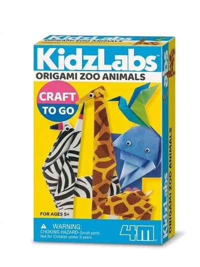 4M KidzLabs Craft To Go - Origami Zoo Animals Kit
