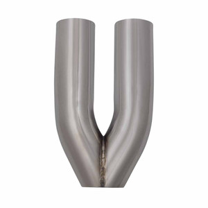 Y-PIPE Merged Stainless 304 Polished Single 2 1/2" (63mm) Dual 2 x 2 1/2" (63mm)