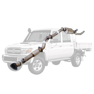 TOYOTA LANDCRUISER 79 SERIES VDJ79 DOUBLE CAB UTE 4.5L V8 07 - 10/2016 3" STAINLESS TURBO BACK EXHAUST MUFFLER NO CAT