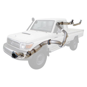 TOYOTA LANDCRUISER 79 SERIES VDJ79 SINGLE CAB UTE 4.5L V8 07 - 10/2016 3" STAINLESS STEEL TURBO BACK EXHAUST HOTDOG NO CAT