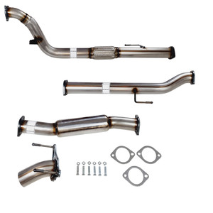 TOYOTA HILUX KUN16/26 3L 1KD-FTV D4D 2005 - 9/2015 3" STAINLESS TURBO BACK EXHAUST HOTDOG ONLY & DIFF DUMP TAILPIPE NEW VERSION