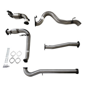 3 Inch Full Stainless Exhaust for Jeep JK Wrangler 2.8lt DPF 10 to 15 with Pipe and Cat (4 Door Models)