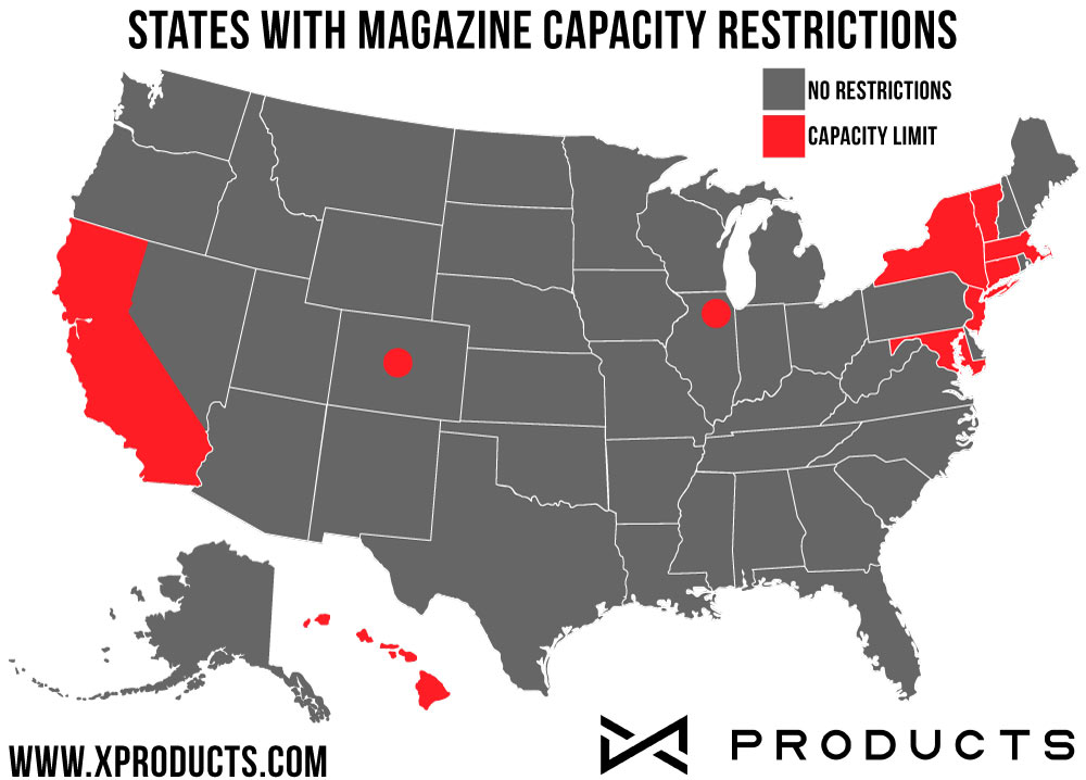 High Cap Mags Buyer's Guide P1 Which States Have Restrictions? X