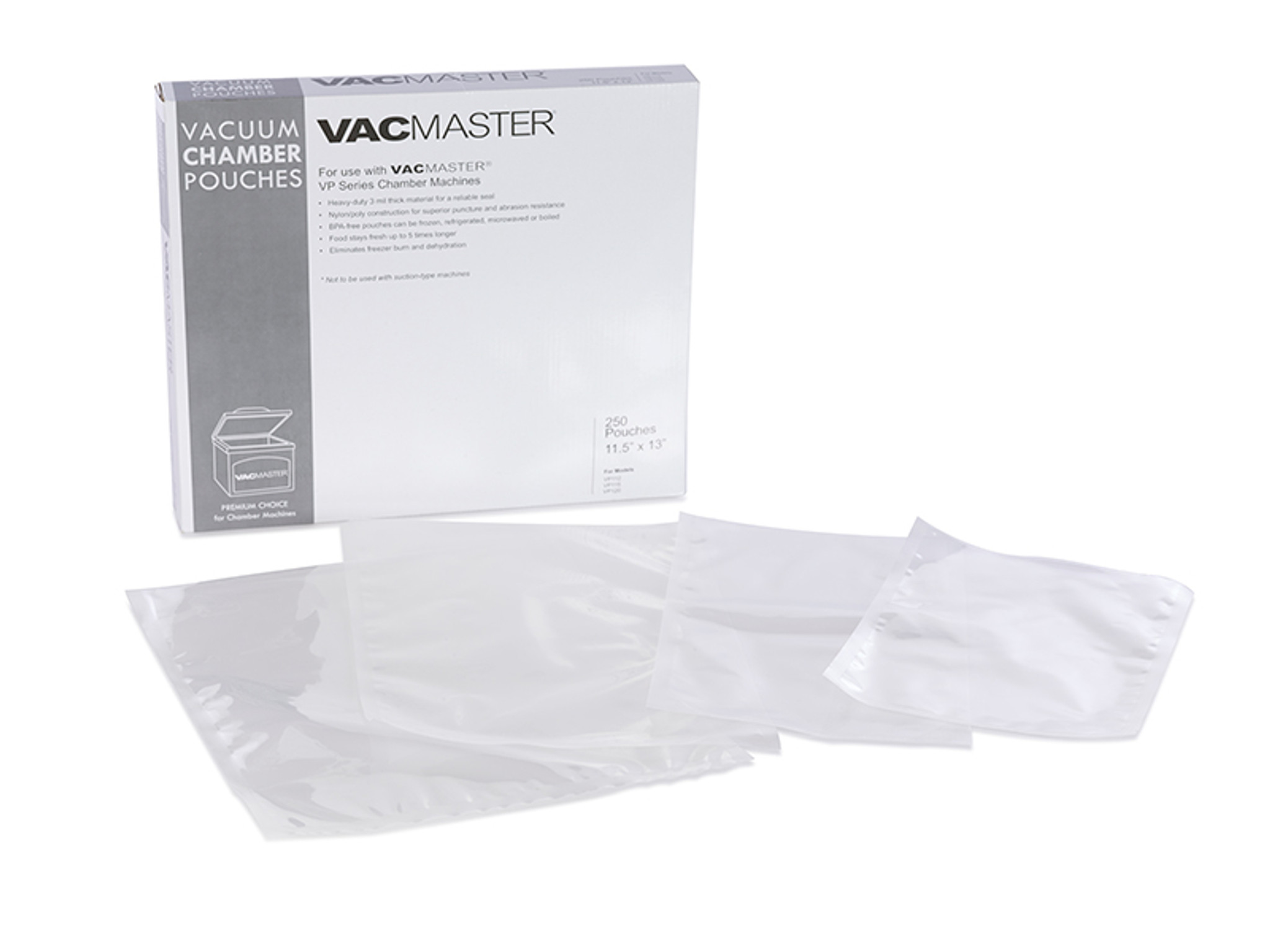 Fresh Hero Clear Plastic Vacuum Packaging Bag - for Chamber Vacuum Sealer,  3 mil, BPA-Free - 10 x 10 - 1000 count box
