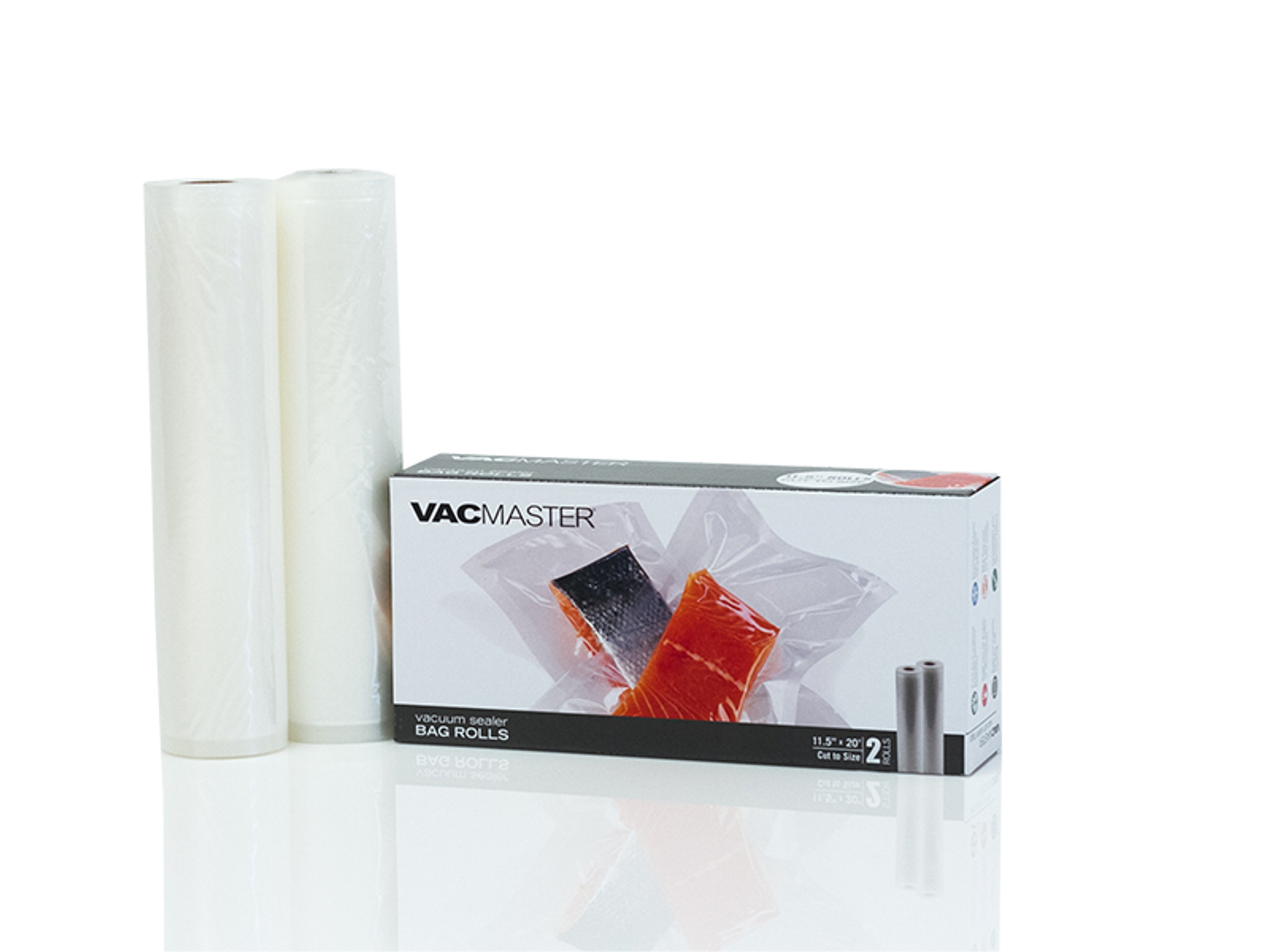 Vacmaster 948151 11.5 x 20' Full Mesh Vacuum Seal Rolls - 2 Pack