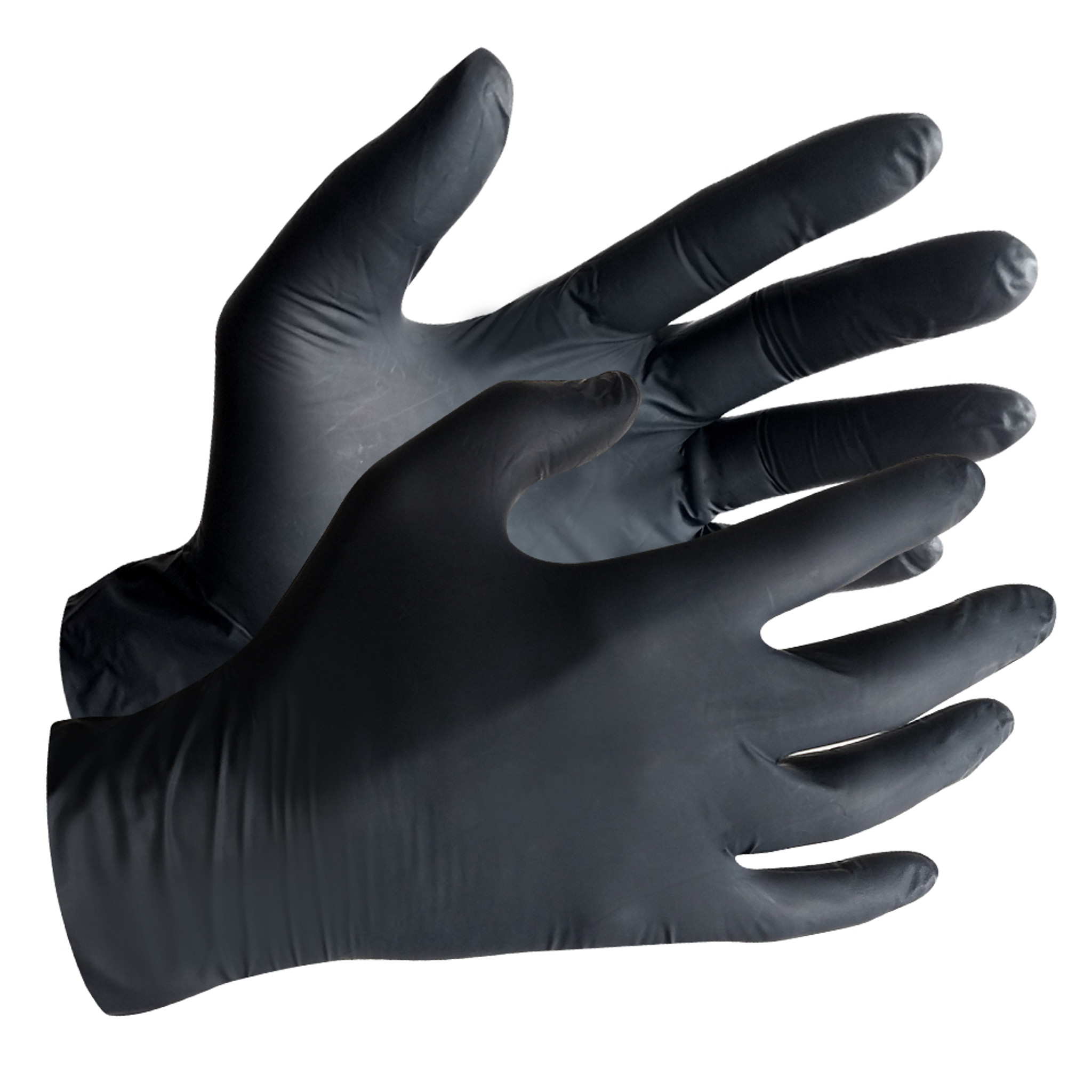 black poly gloves