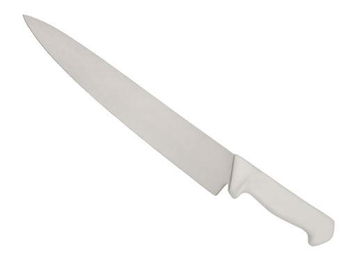 12" Chef Knife With White Poly Value Grip Handle