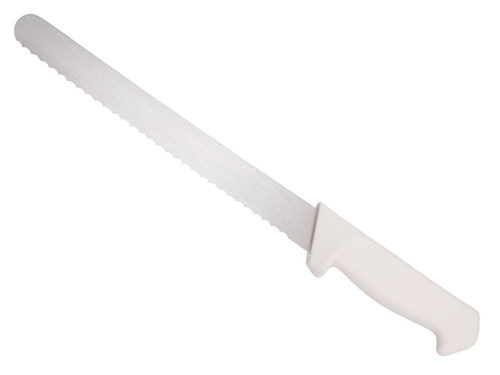 10" Wavy Edge Slicer - White Poly Grip Handle